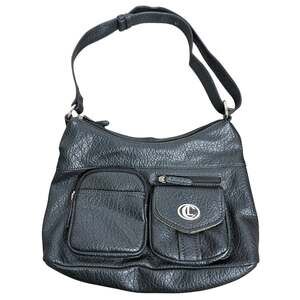 Carryland Vintage Black Handbag Faux Leather Grandmacore